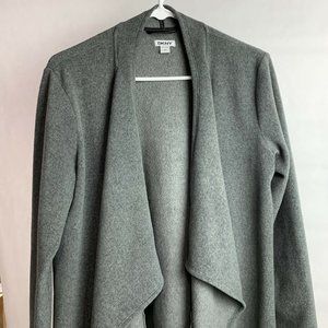 DKNY Gray Cardigan Open Front Drape Size M